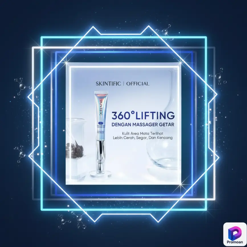Promoan Rahasia Kulit Glowing Tanpa Bikin Kantong Bolong! 53 Promoan SKINTIFIC 360° Crystal Massager Lifting Eye Cream 20ml