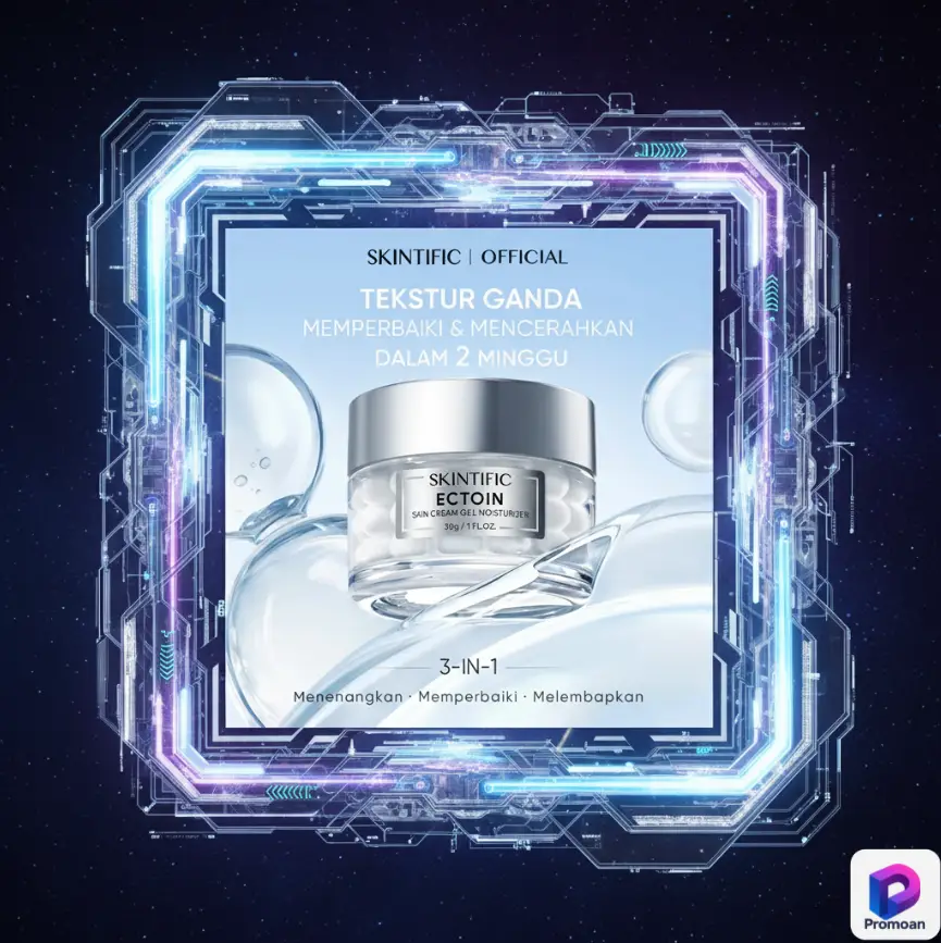 Promoan Rahasia Kulit Glowing Tanpa Bikin Kantong Bolong! 51 Promoan SKINTIFIC ECTOIN SKIN CREAM GEL MOISTURIZER 30g