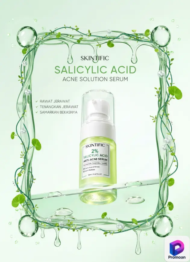 Promoan Rahasia Kulit Glowing Tanpa Bikin Kantong Bolong! 46 Promoan SKINTIFIC Salicylic Acid Anti Acne Serum 20ml