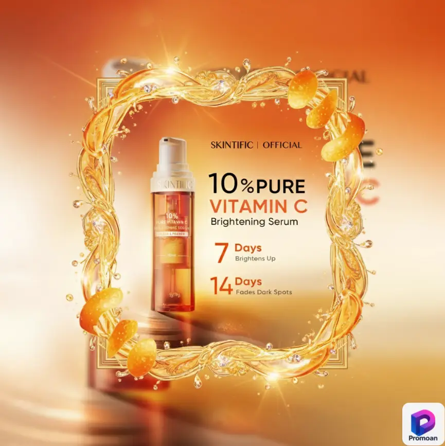 Promoan Rahasia Kulit Glowing Tanpa Bikin Kantong Bolong! 48 Promoan SKINTIFlC 10 PURE VITAMIN C BRIGHTENING SERUM