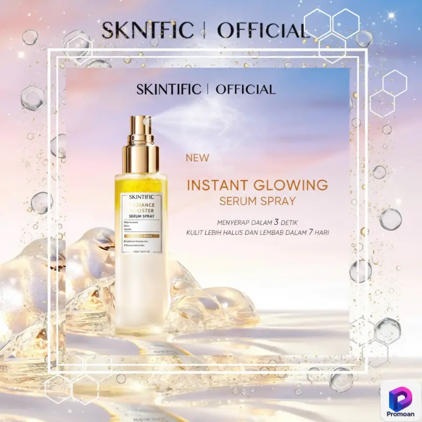 Promoan Rahasia Kulit Glowing Tanpa Bikin Kantong Bolong! 34 Promoan SKINTIFlC Instant Glowing First Serum Spray 100ml