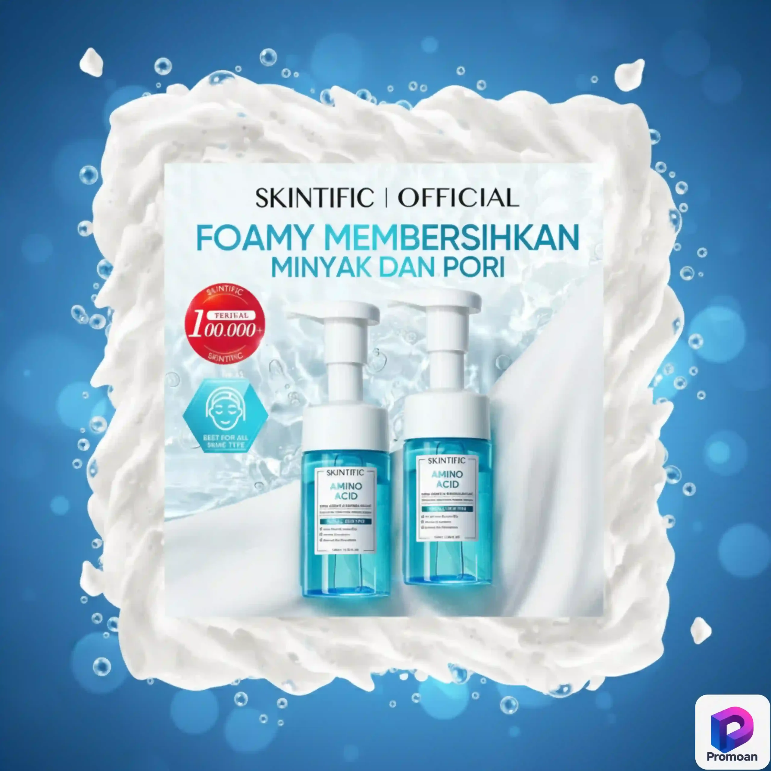 Promoan Rahasia Kulit Glowing Tanpa Bikin Kantong Bolong! 58 SKINTIFIC Amino Acid Ultra Gentle Cleanser Mousse 100ml scaled