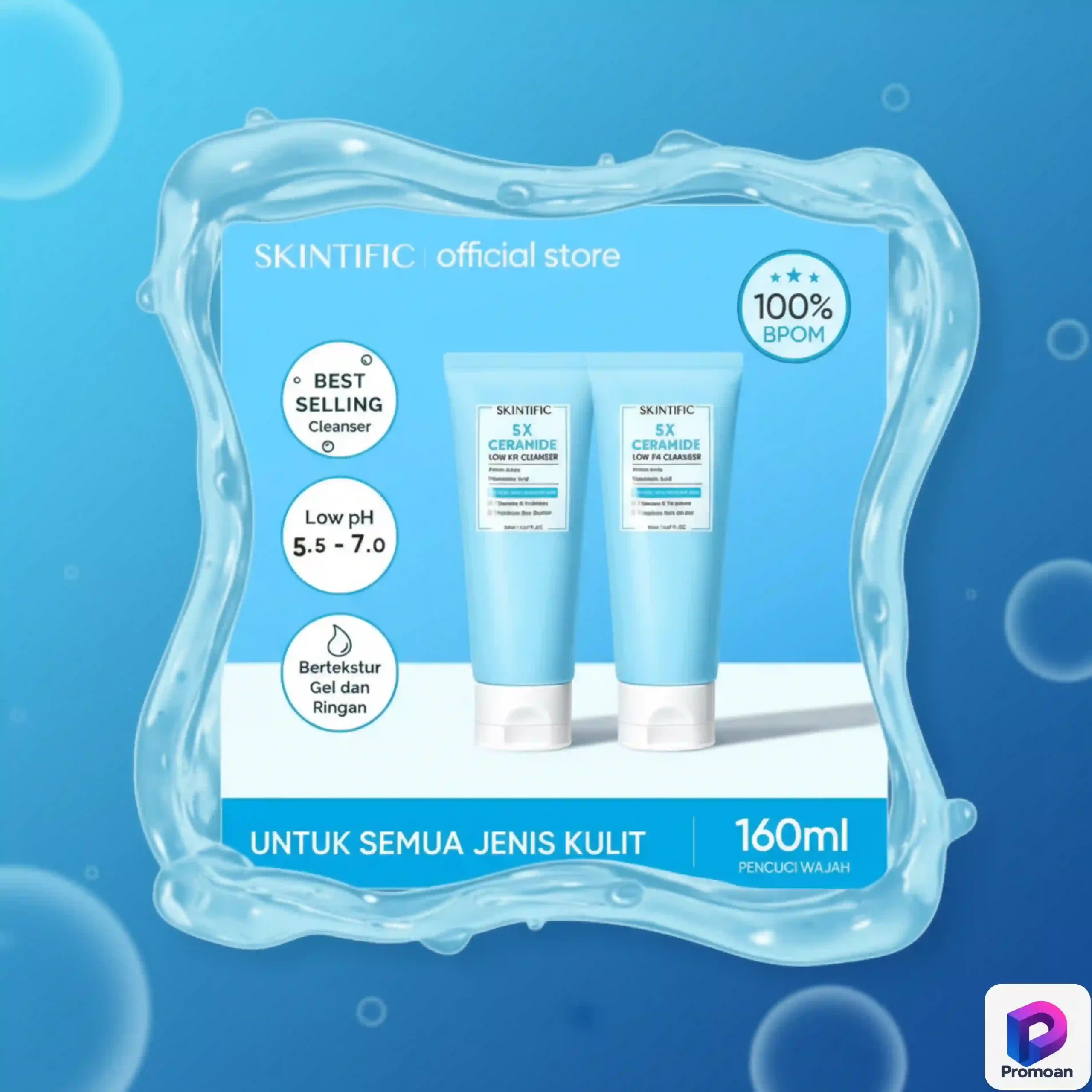 Promoan Rahasia Kulit Glowing Tanpa Bikin Kantong Bolong! 59 SKINTIFIC Low pH 5X Ceramide Cleanser 80ml scaled