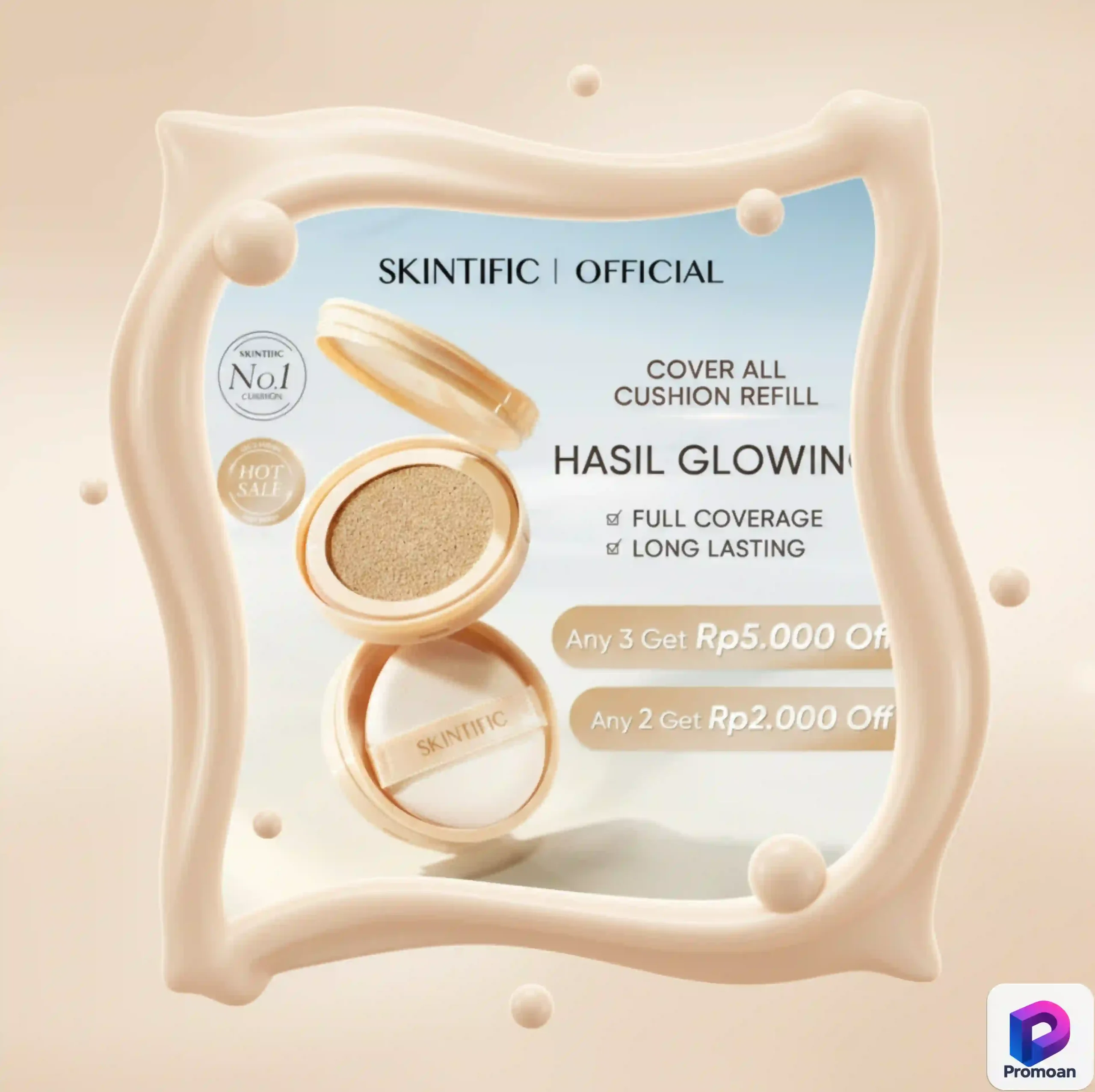 Promoan Rahasia Kulit Glowing Tanpa Bikin Kantong Bolong! 62 SKINTIFIC Refill Cover All Perfect Cushion 11ml scaled